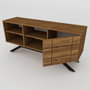 Hanah Home Soporte para TV Negro y Nogal